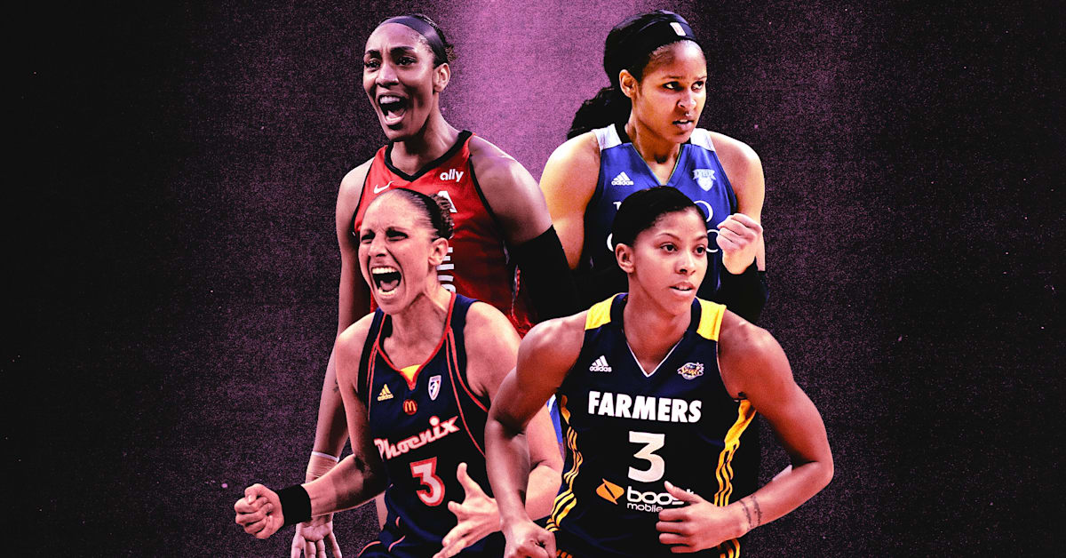 WNBA legends Diana Taurasi, A'ja Wilson, Maya Moore, and Candace Parker