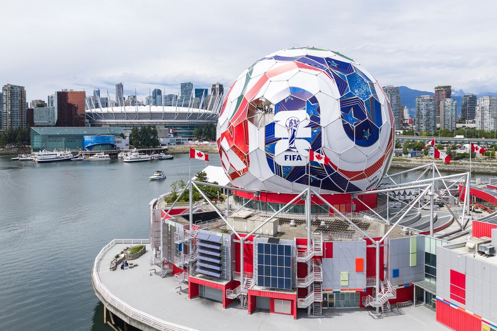 science world vancouver fifa world cup trionda soccer ball hybrid access