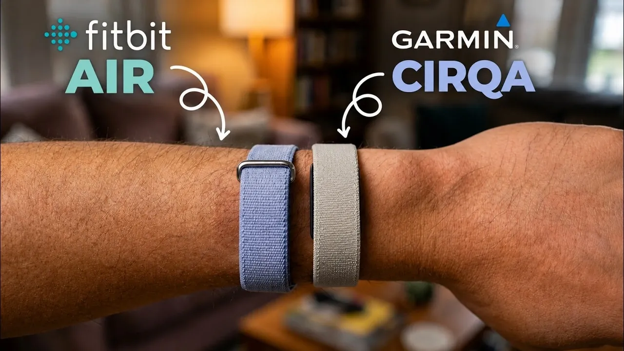 Garmin Circa screenless fitness tracker worn on a wrist.