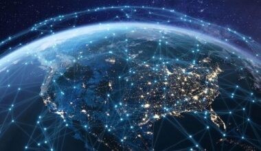 Telecommunication network above North America