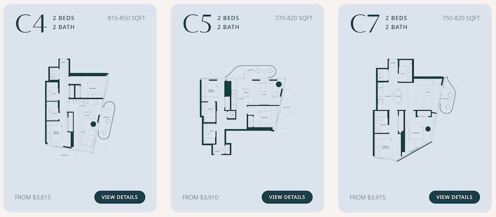 senakw housing rents floor plans