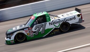 Shane van Gisbergen charges to podium finish in just third NASCAR Truck oval start