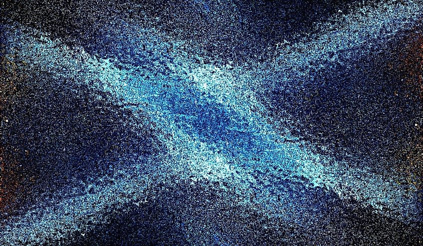 Detailed cosmic web visualization featuring intersecting blue-white galactic filaments.