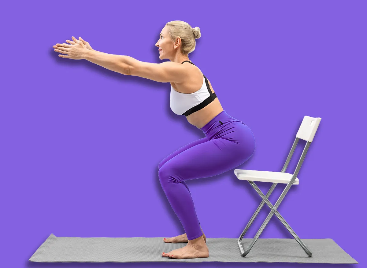 7-Day Chair Squat Challenge for Knee Strength After 60