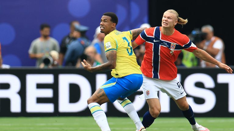 Erling Haaland and Gabriel resumed their rivalry