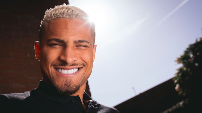 Joao Gomes poses for a portrait ahead of signing a new contract with Wolverhampton Wanderers in 2025
