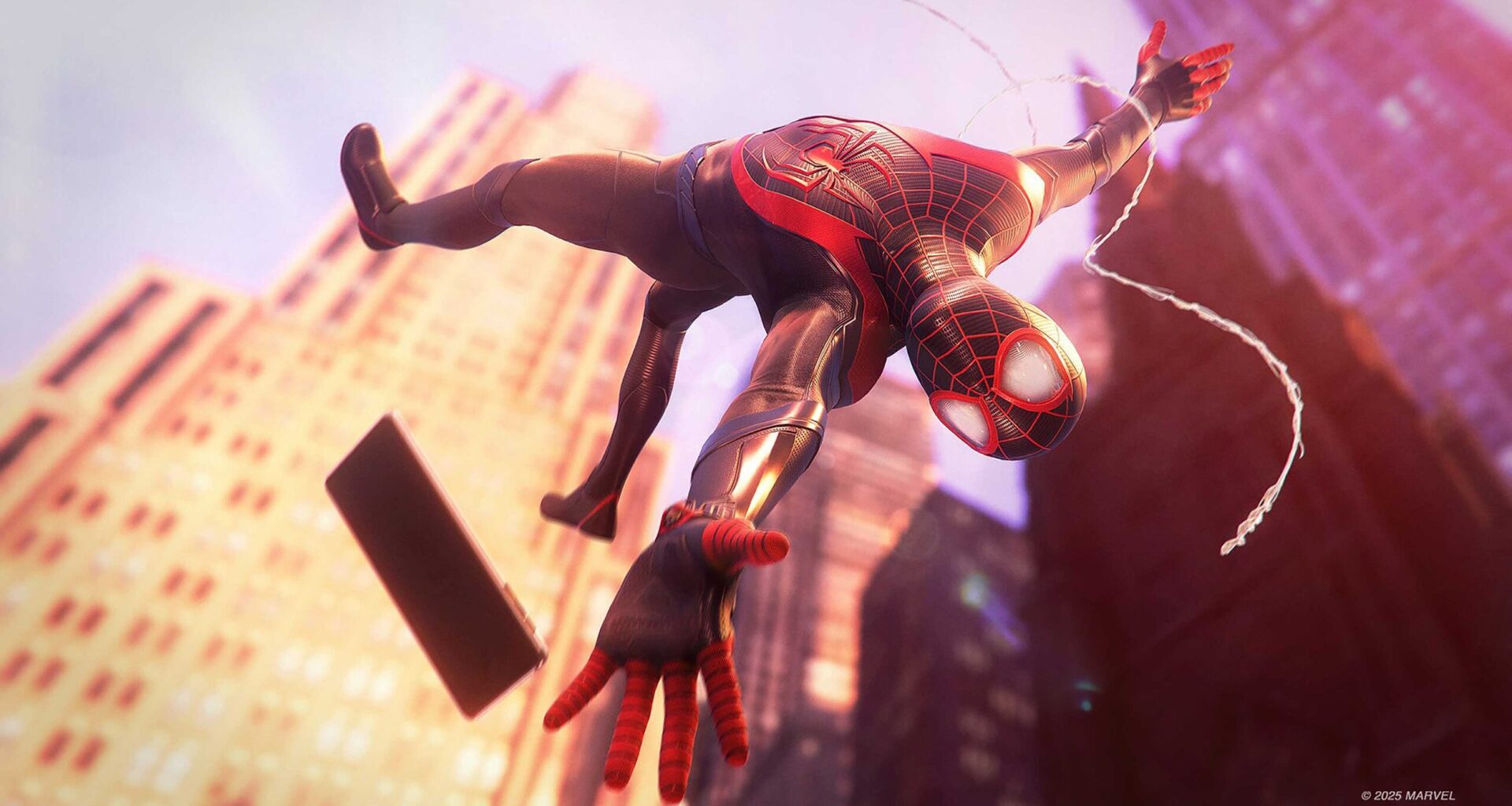 Spider-Man Miles Morales dropping phone