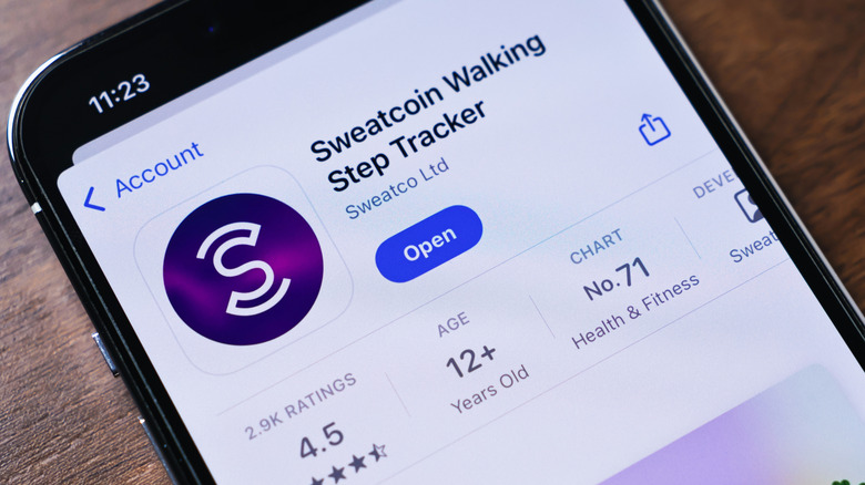 The Sweatcoin app in an app store