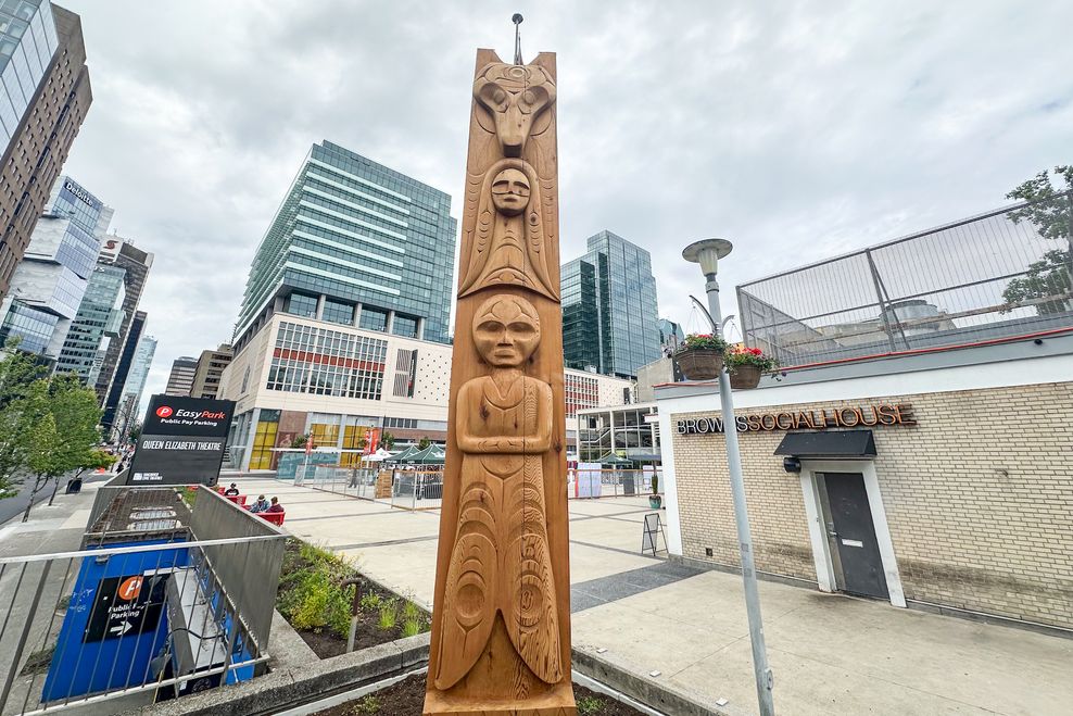syewal coast salish house post zac george sko-kay-lem queen elizabeth theatre vancouver