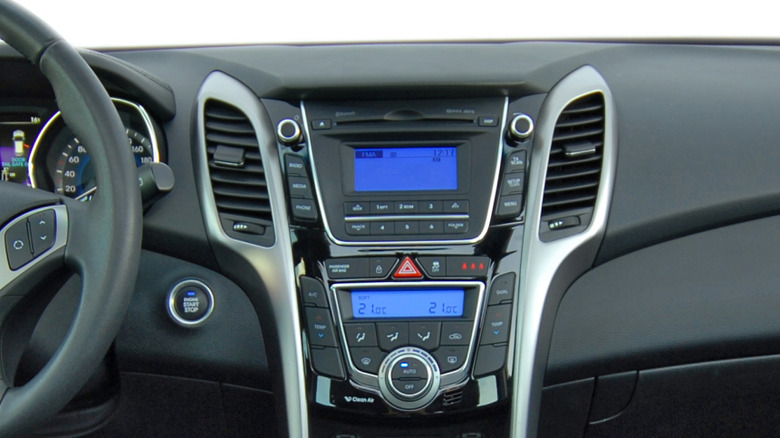 A modern car dashboard
