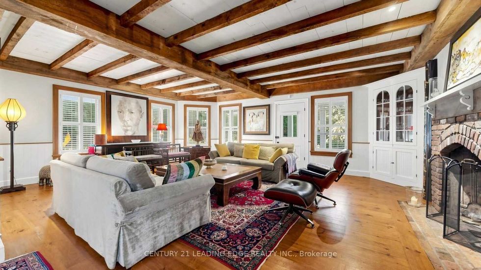 The open-concept living room.