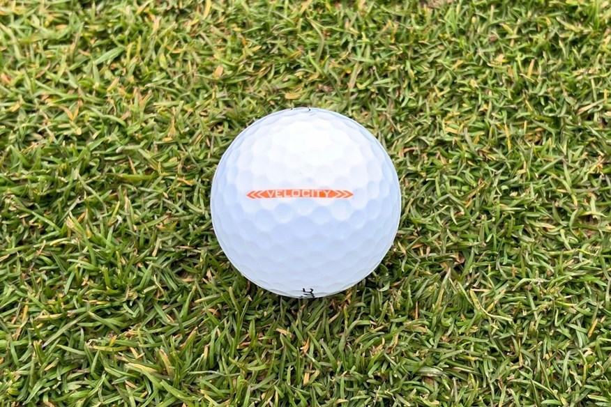 Titleist Velocity 2026 golf ball side stamp