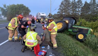 VIDEO: Brampton truck driver fired after crash into dairy farm tractor, company confirms