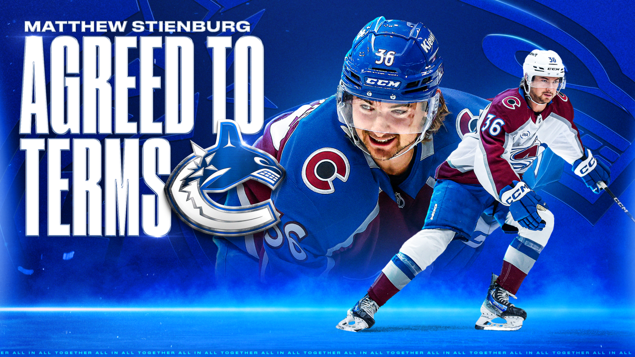 CANUCKS AGREE TO TERMS WITH MATTHEW STIENBURG ON A ONE-YEAR, TWO-WAY CONTRACT