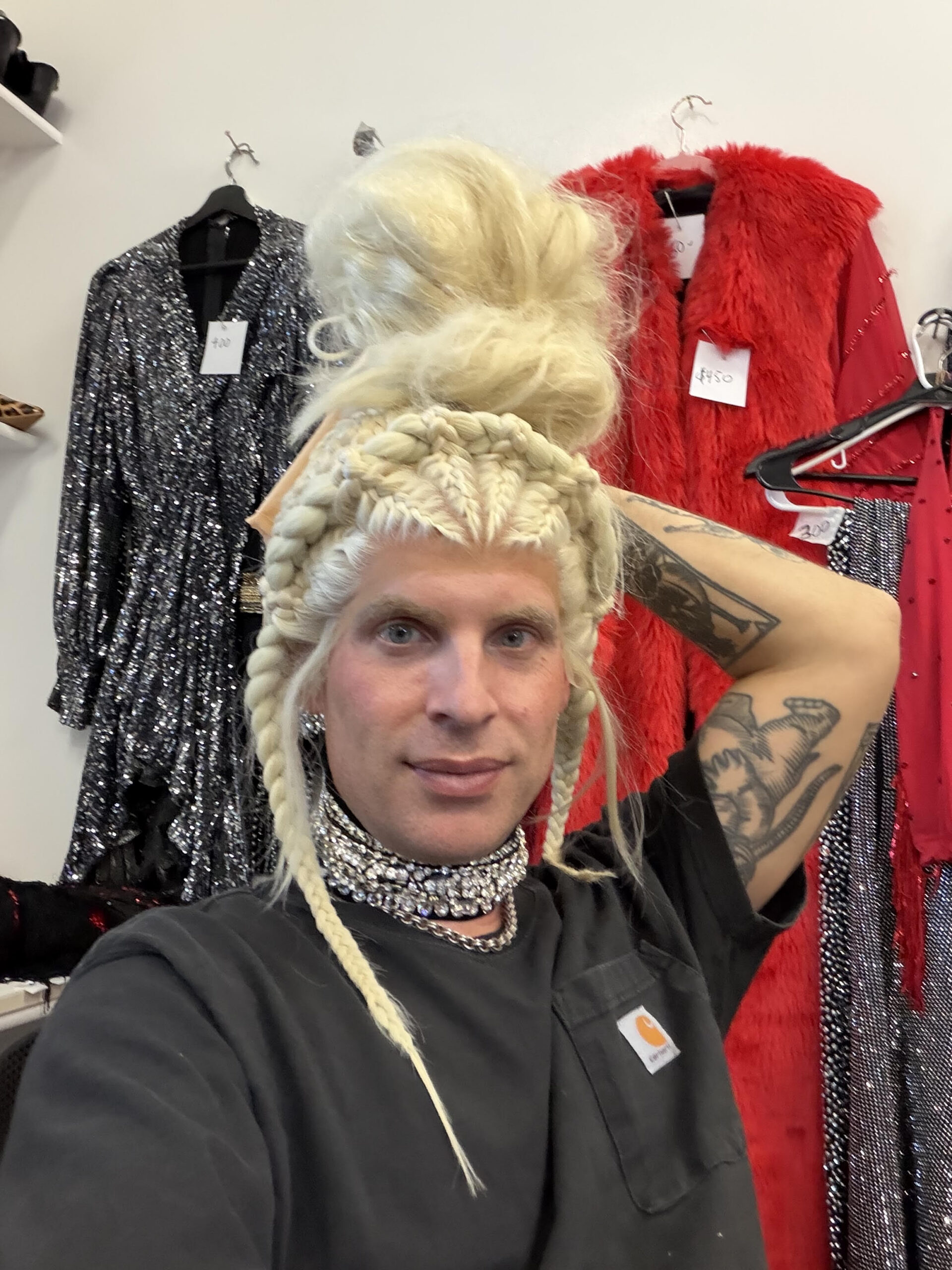Katya Zamolodchikova in a Daenerys Targaryen and choker