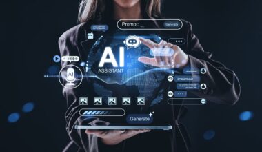 Human using a digital AI prompting interface.