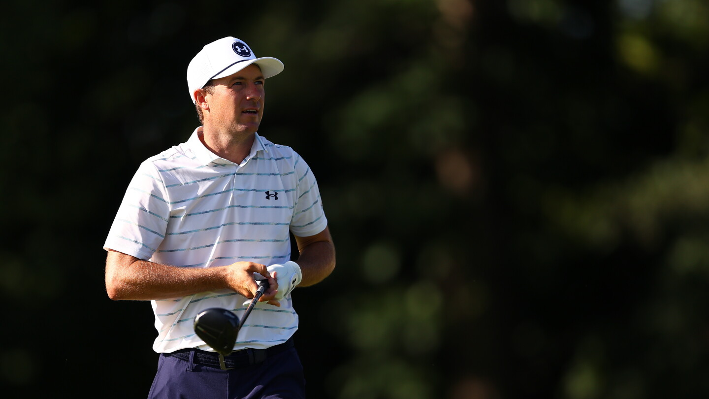 Watch: Jordan Spieth gets up and down for birdie from trash can – literally