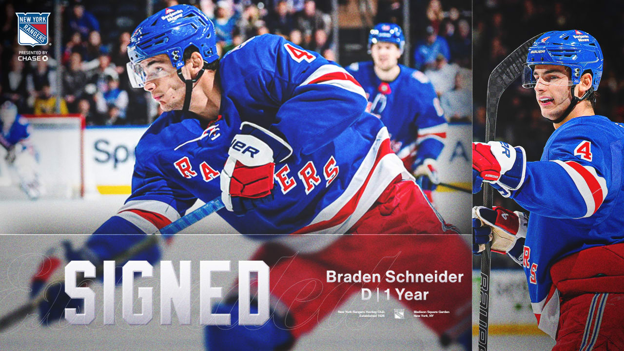 Rangers Agree to Terms with Braden Schneider