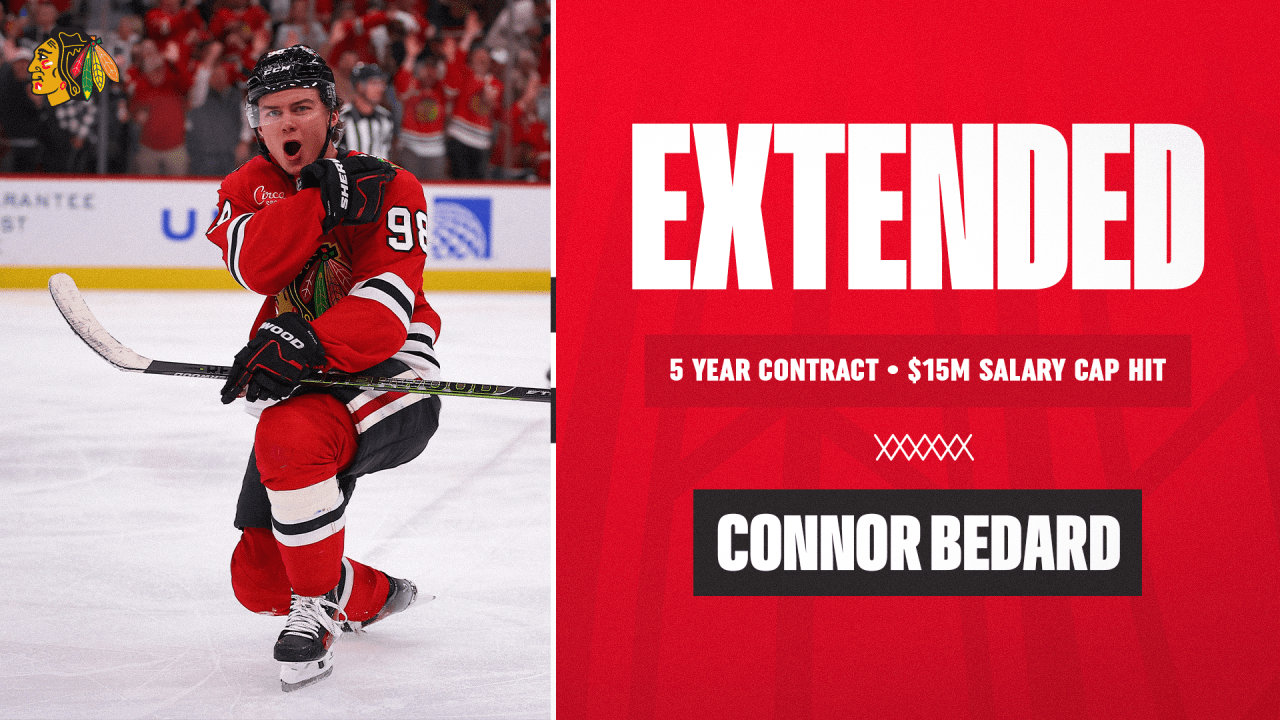 RELEASE: Blackhawks Agree to Terms With Forward Connor Bedard on Five-Year Contract Extension