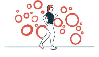 A woman is shown walking.