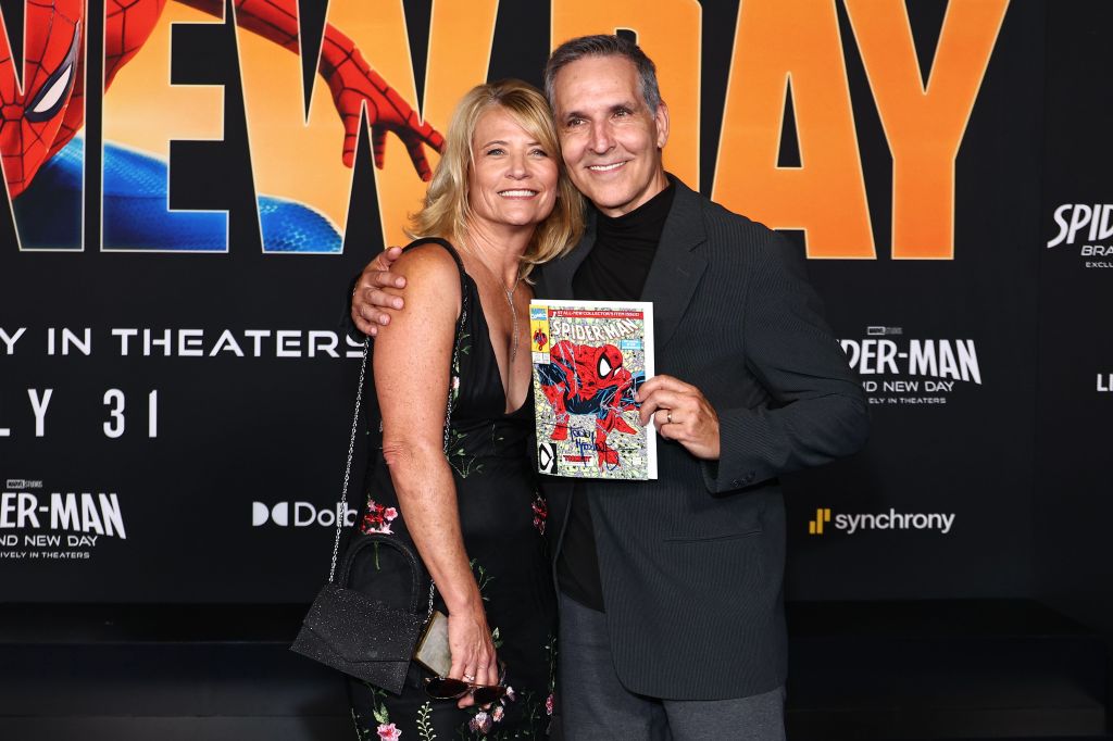 Wanda Kolomyjec and Todd McFarlane at the "Spider-Man: Brand New Day" premiere