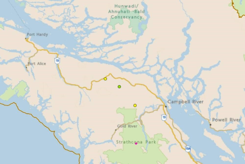 Three wildfires on Vancouver Island, down from five