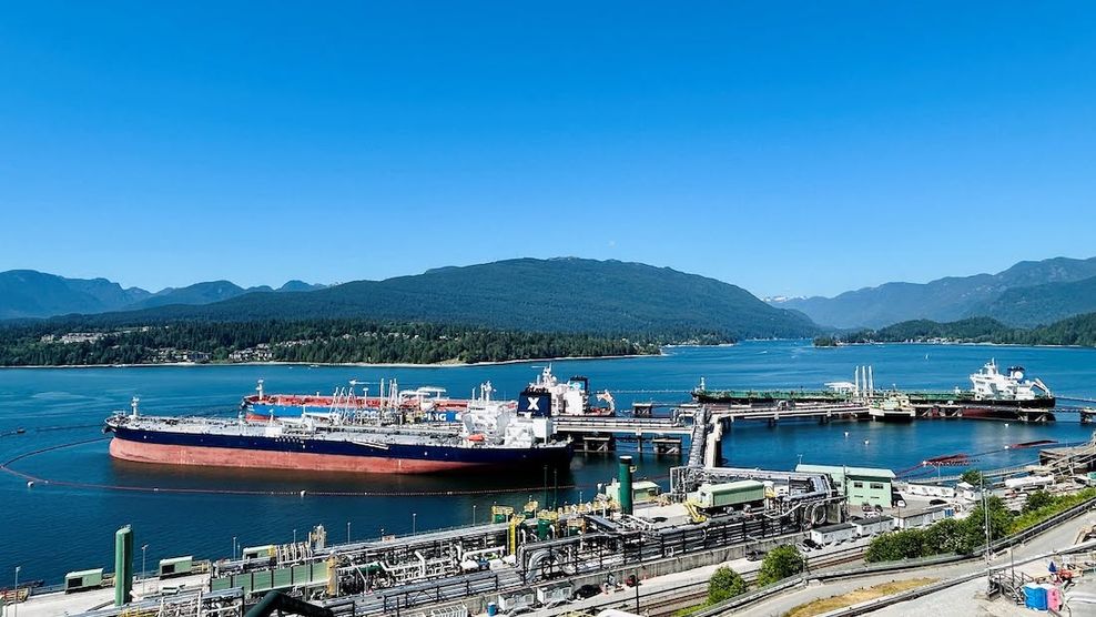 westridge marine terminal burrard inlet burnaby trans mountain pipeline 