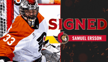 Senators agree to two-year contract with goaltender Samuel Ersson