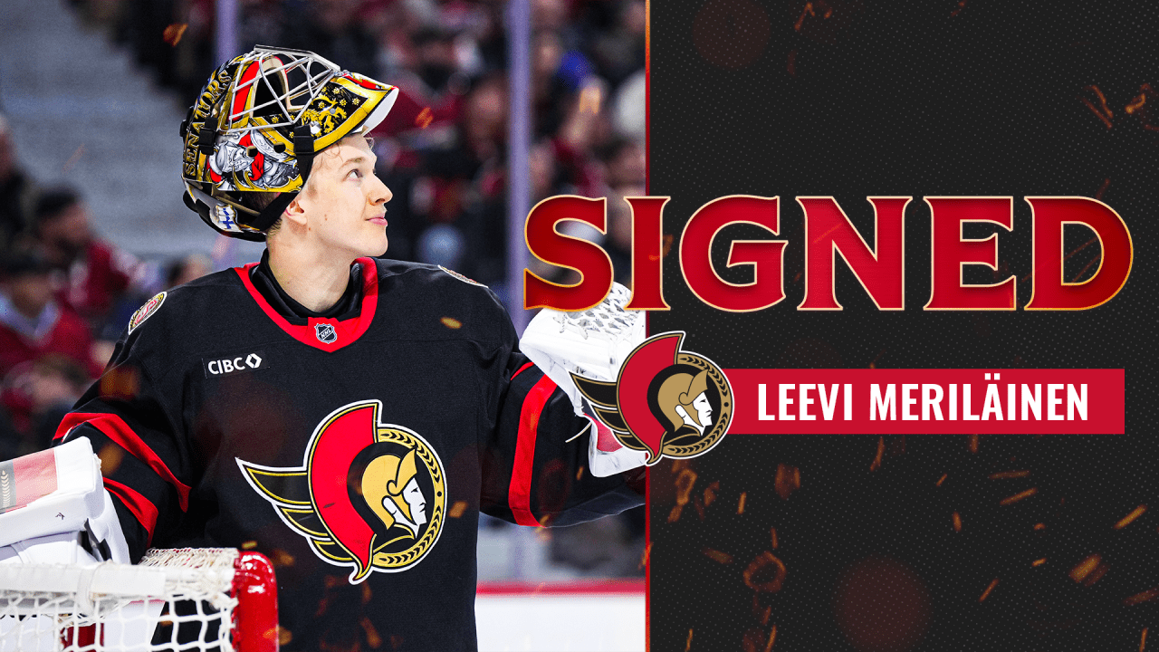 Senators agree to contract extension with Leevi Meriläinen for the 2026-27 season