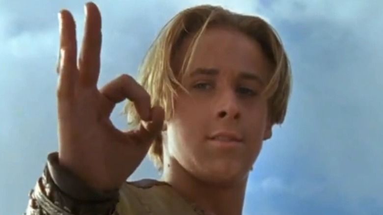 Hercules giving an OK sign with his fingers