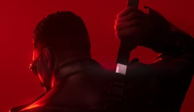 A screenshot taken from the original announcement trailer for Marvel's Blade.
