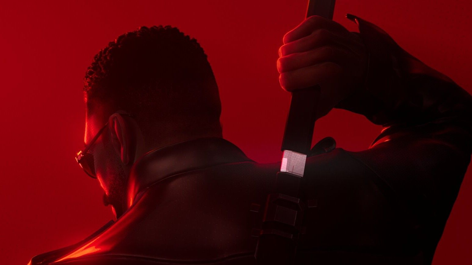 A screenshot taken from the original announcement trailer for Marvel's Blade.