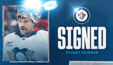 Jets sign goaltender Stuart Skinner to a two-year contract