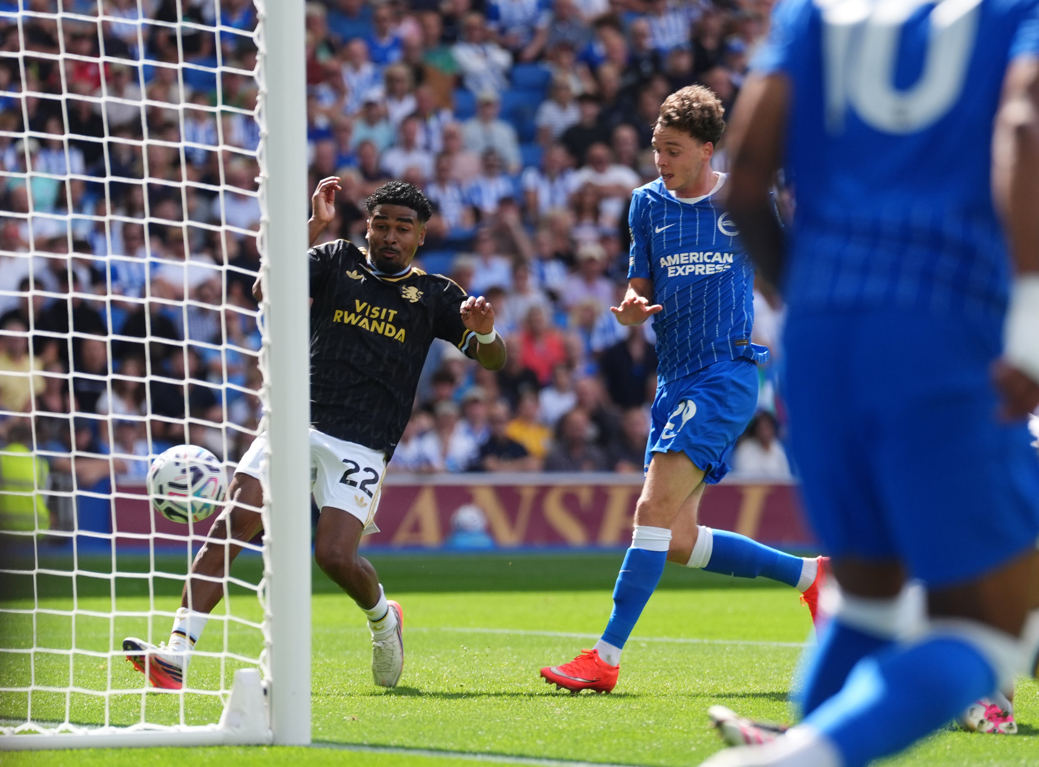 Brighton and Hove Albion's Maxim De Cuyper scores their side's second goal of the game