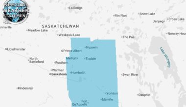 Environment Canada expecting heavy rainfall for eastern Saskatchewan
