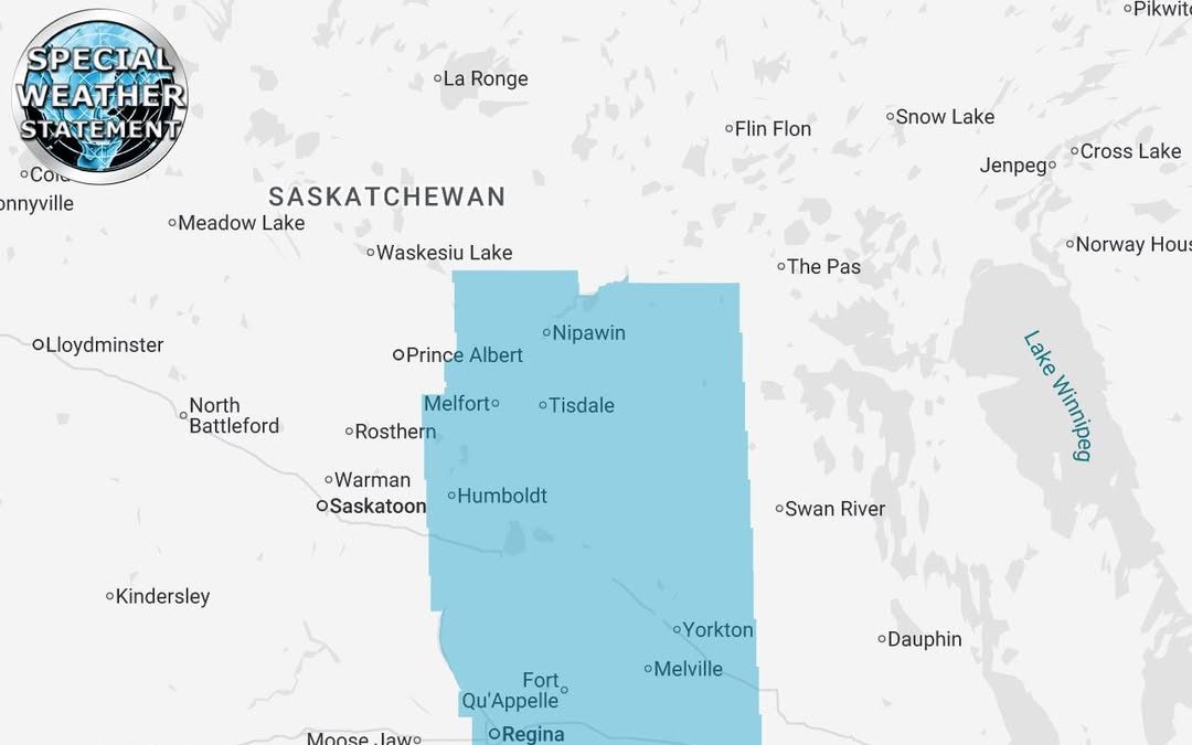 Environment Canada expecting heavy rainfall for eastern Saskatchewan