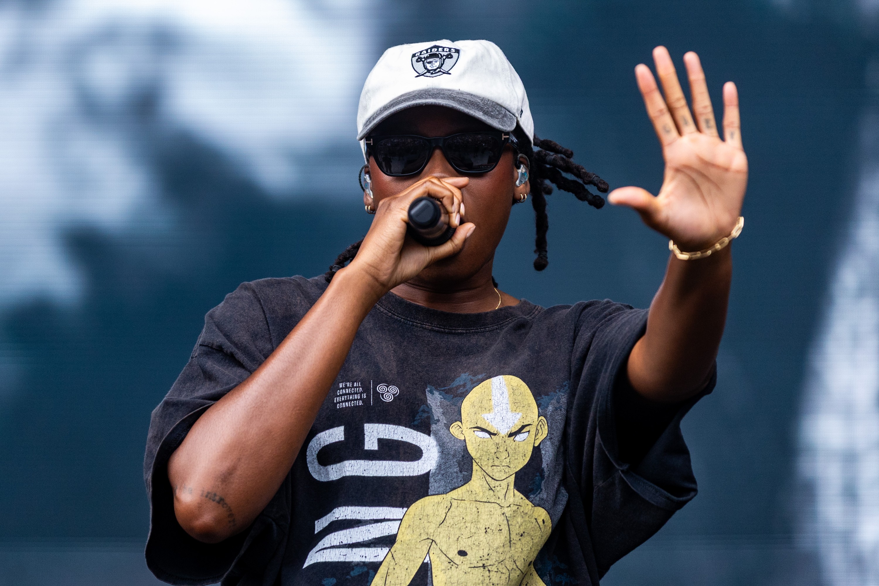 Little Simz performs at the Osheaga Music and Arts Festival
