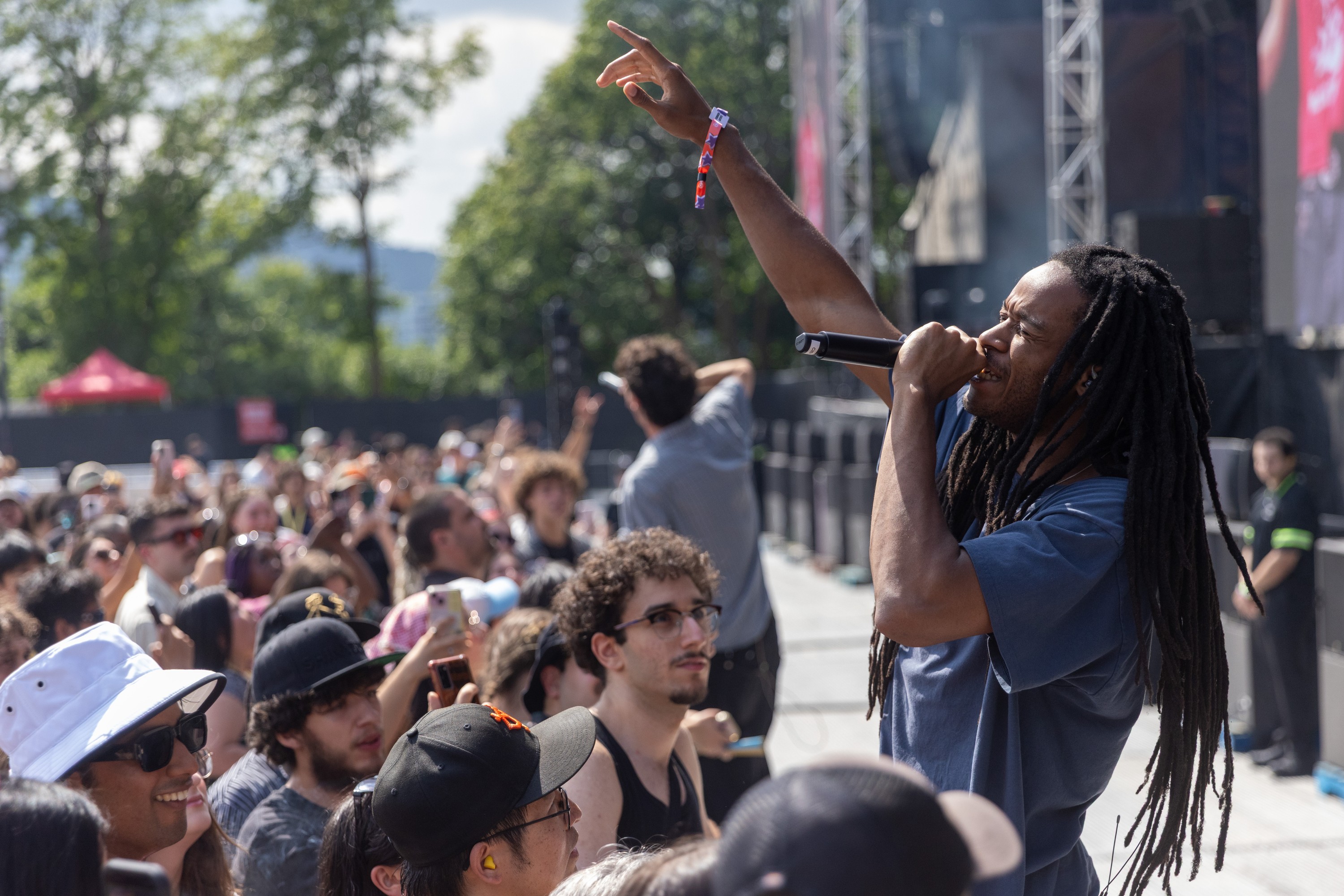 Cisco Swank of Whatmore performs at the Osheaga Music and Arts Festival