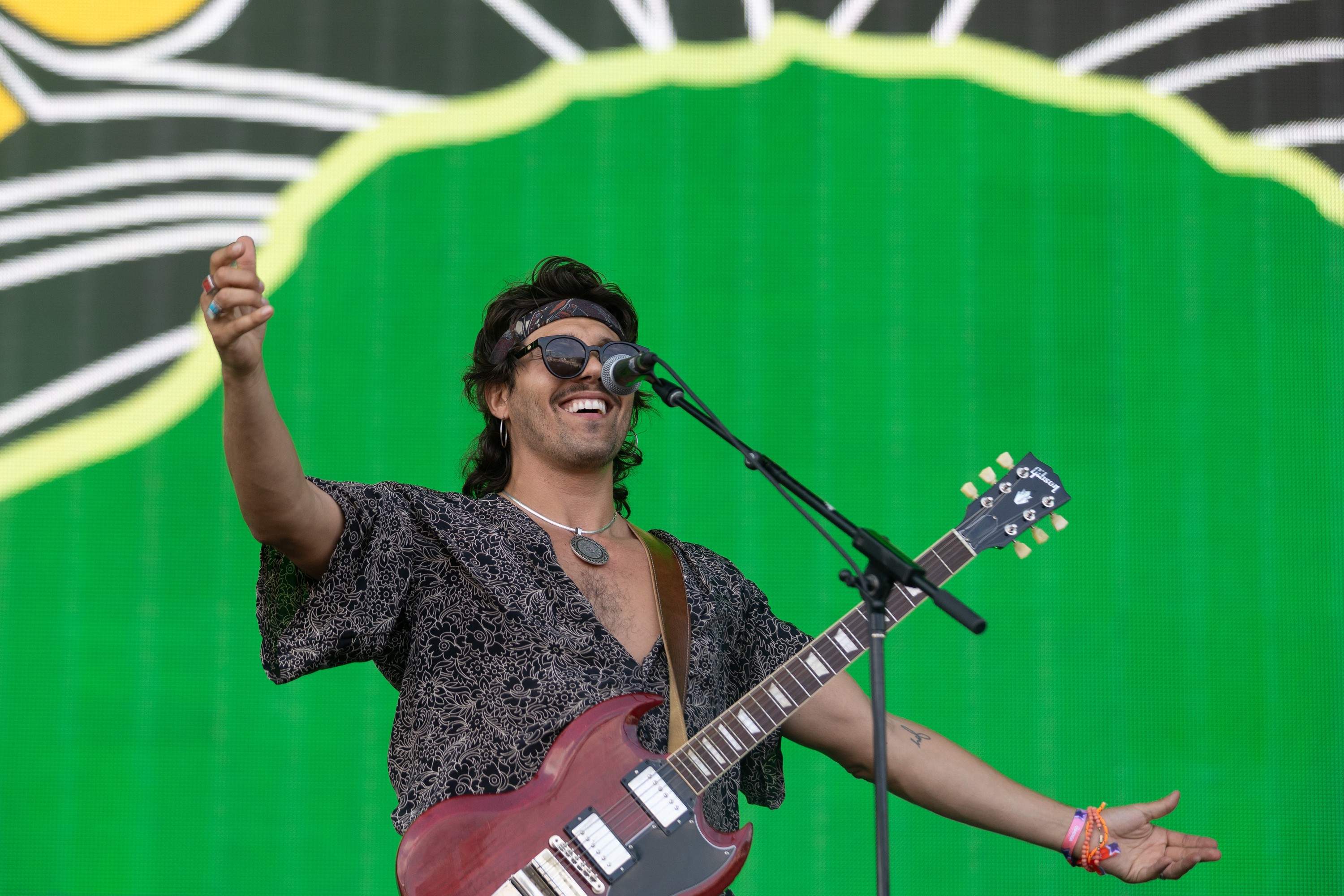 Kosta Galanopoulos of Rio Kosta performs at the Osheaga Music and Arts Festival