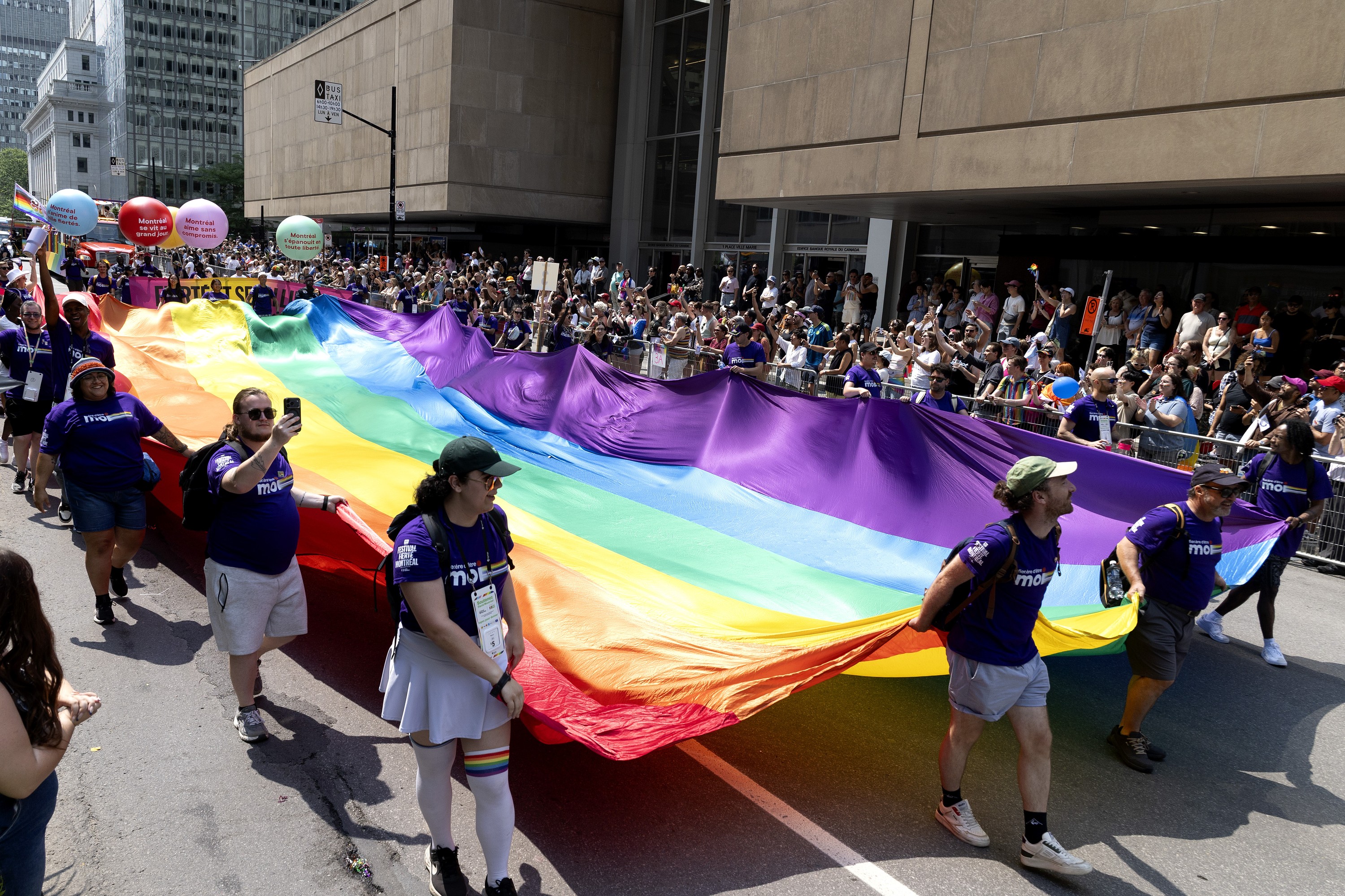 Participants in the 2026 Montreal Pride parade