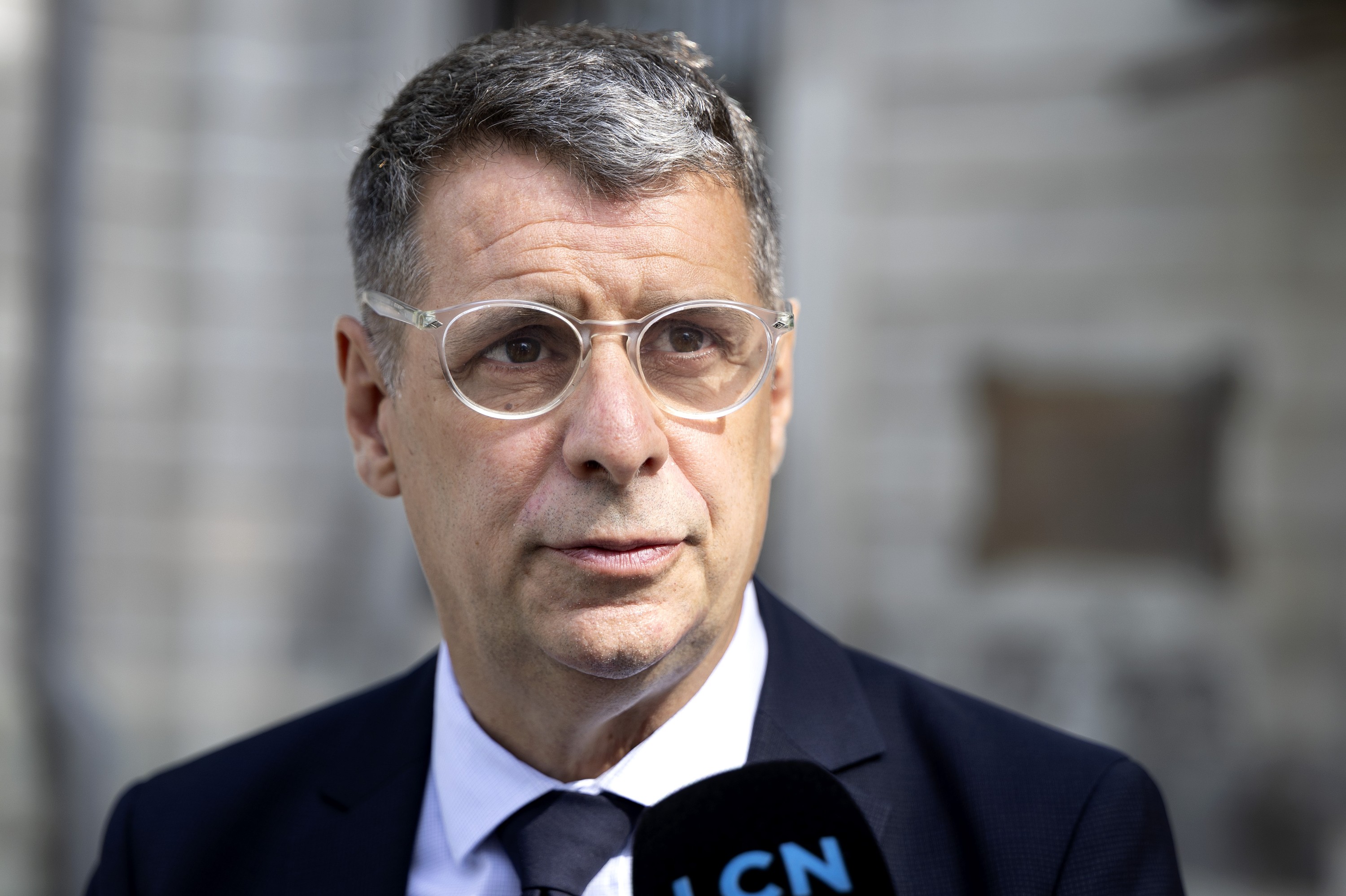 Quebec Conservative Party Leader Éric Duhaime speaks to the media.