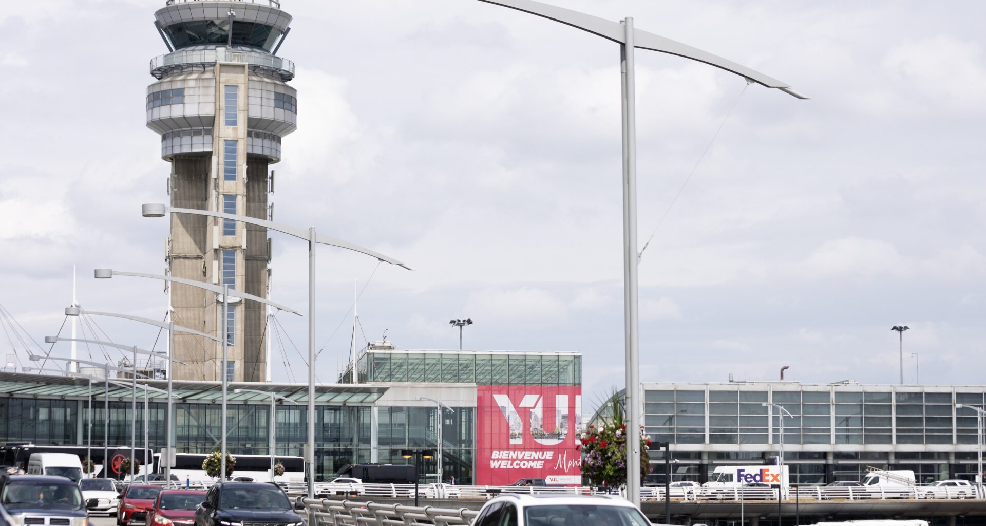 An exterior view of Trudeau airport in Montreal