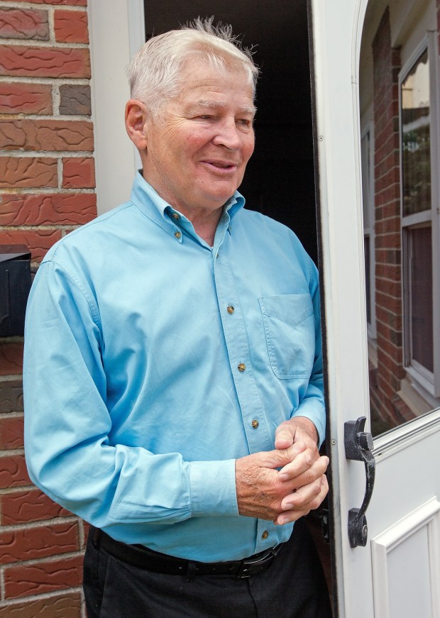 Former state Senate President and UMass President William 'Billy' Bulger seen outside his Southie home enjoying his retirement a decade ago. (Herald file photo)