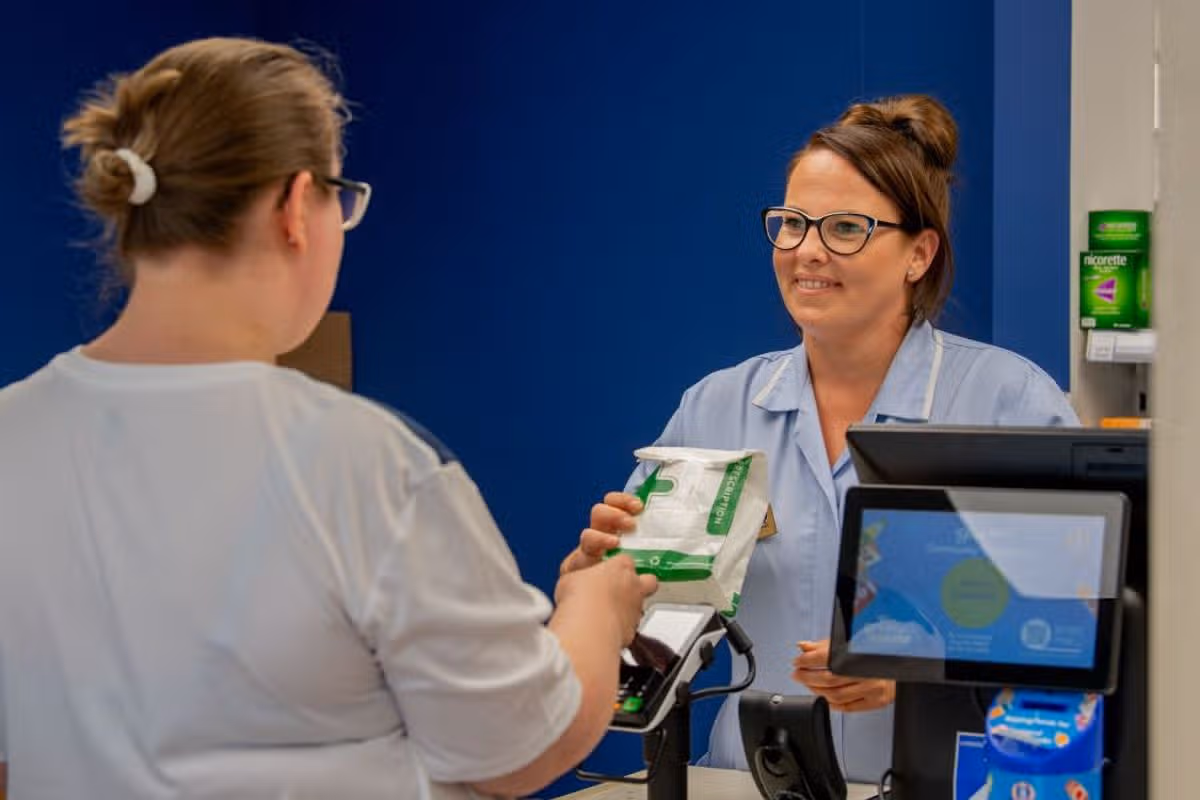 A staff member in a Lincolnshire Co-op pharmacy