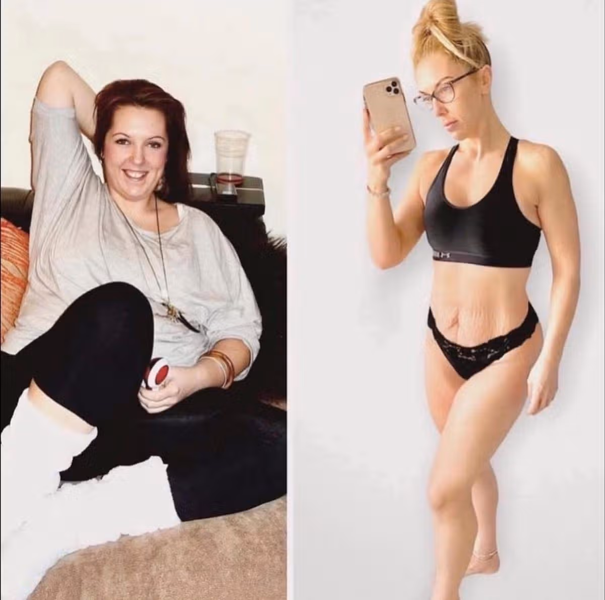 Sarah admits she didn't look in mirrors before her fitness journey