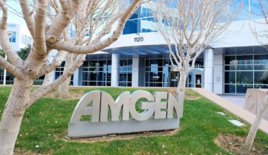 A photo of Amgen headquarters in Silicon Valley.