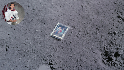In 1972, an Apollo 16 astronaut left his family photograph on the Moon: The message identifies them as visitors “from planet Earth”