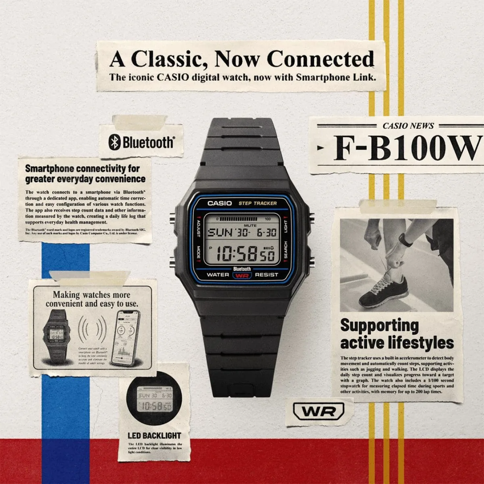 casio digital watch with bluetooth, smartphone connectivity, and active lifestyle support features. casio digital watch with bluetooth, smartphone connectivity, and active lifestyle support features.