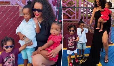 Rihanna shares rare photos with all 3 kids on vacation