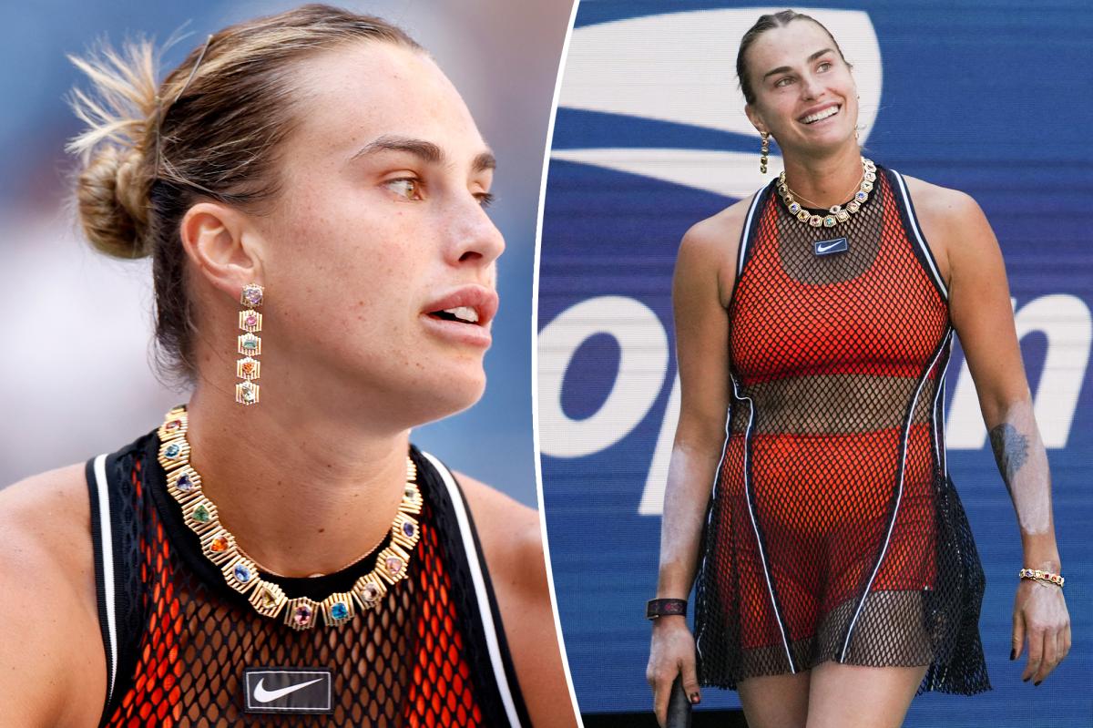 Aryna Sabalenka wears sheer dress and over 127 carats of jewelry at US Open 2026